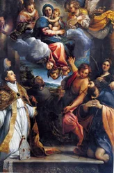Madonna en gloire avec des saints